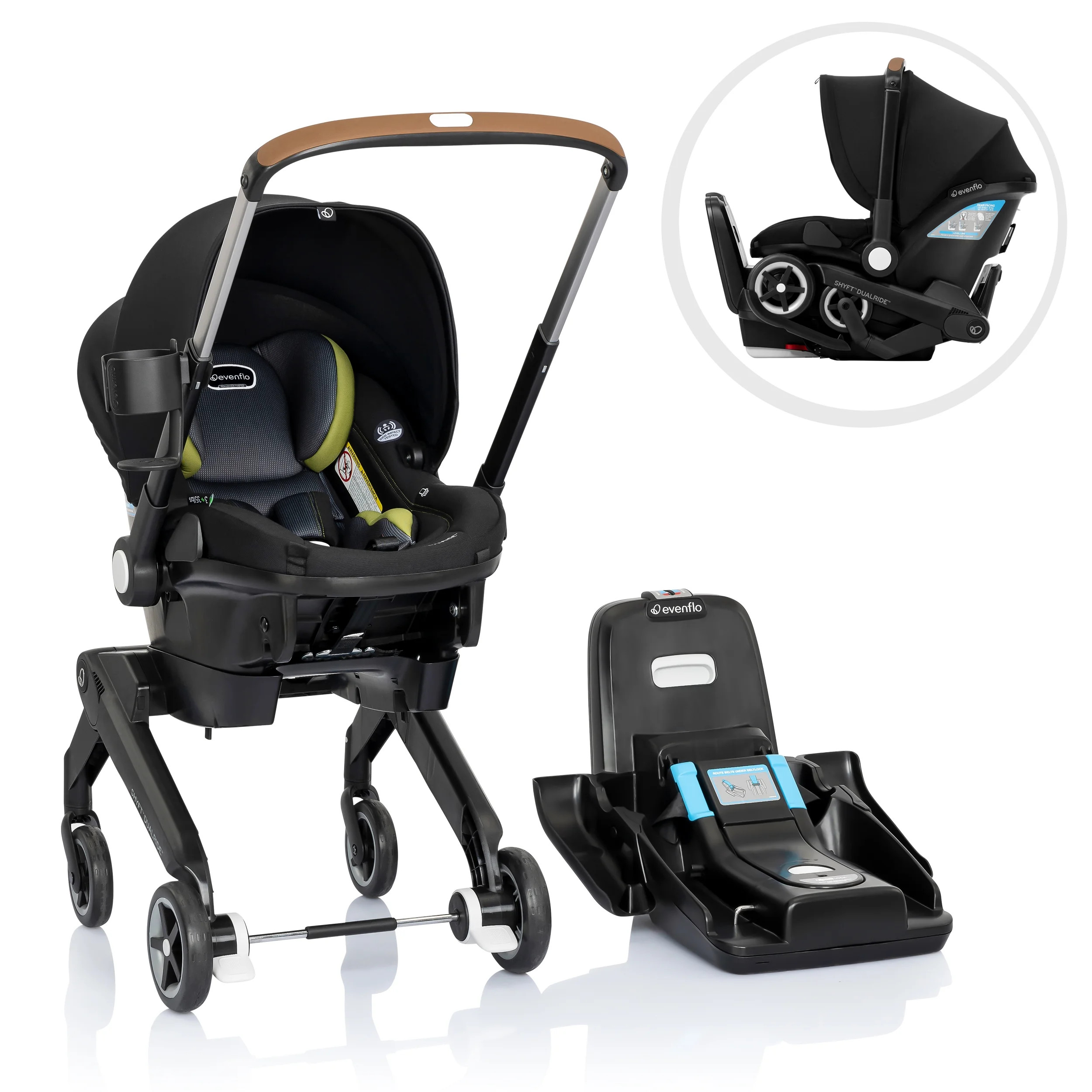 Shyft DualRide with Carryall Storage Infant Car Seat and Stroller Combo (Durham Green) - Walmart.... | Walmart (US)