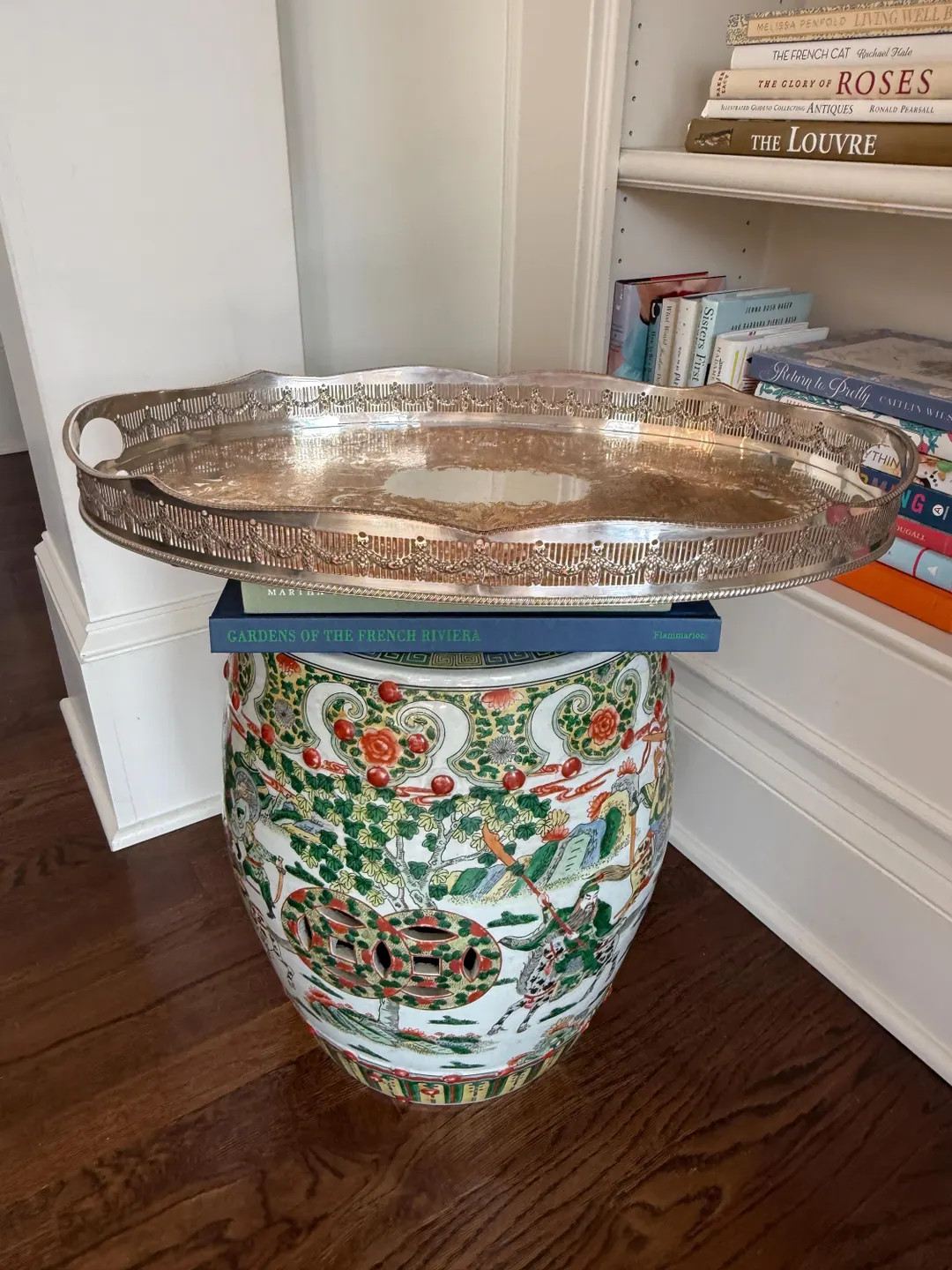 Vintage Sheffield Silver Plated Tray on Copper, Large Oval Gallery Tray with Handles, 23” Servi... | Etsy (US)