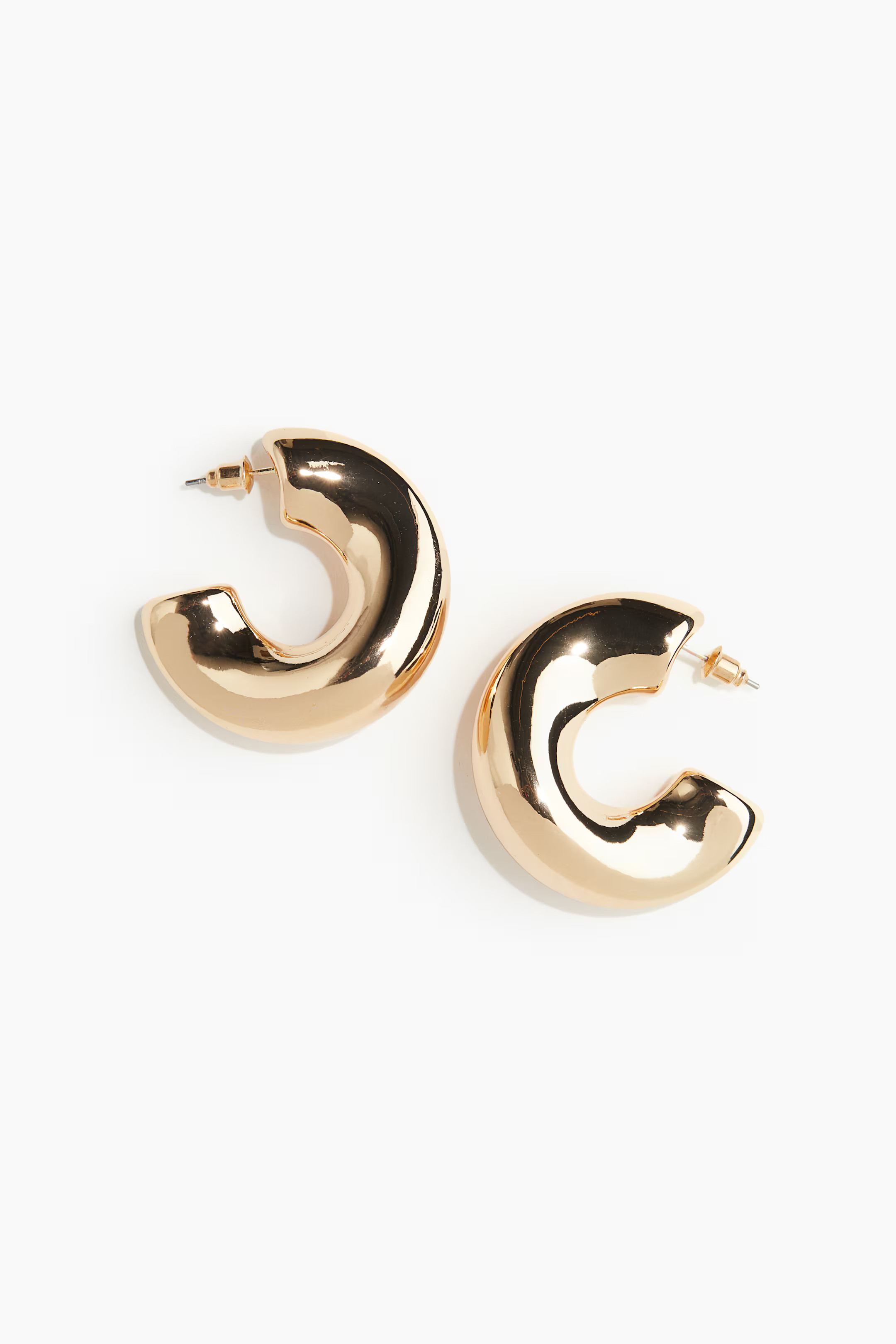 Chunky Hoop Earrings - Gold-colored - Ladies | H&M US | H&M (US + CA)