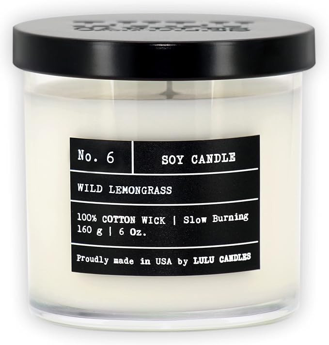 Lulu Candles - Wild Lemongrass (6 Oz.) - Highly Scented Premium Candles in Giftable Box for Home ... | Amazon (US)