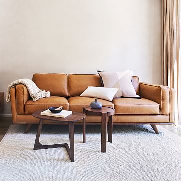 Zander Leather Sofa (In-Stock & Ready to Ship) | West Elm (US)