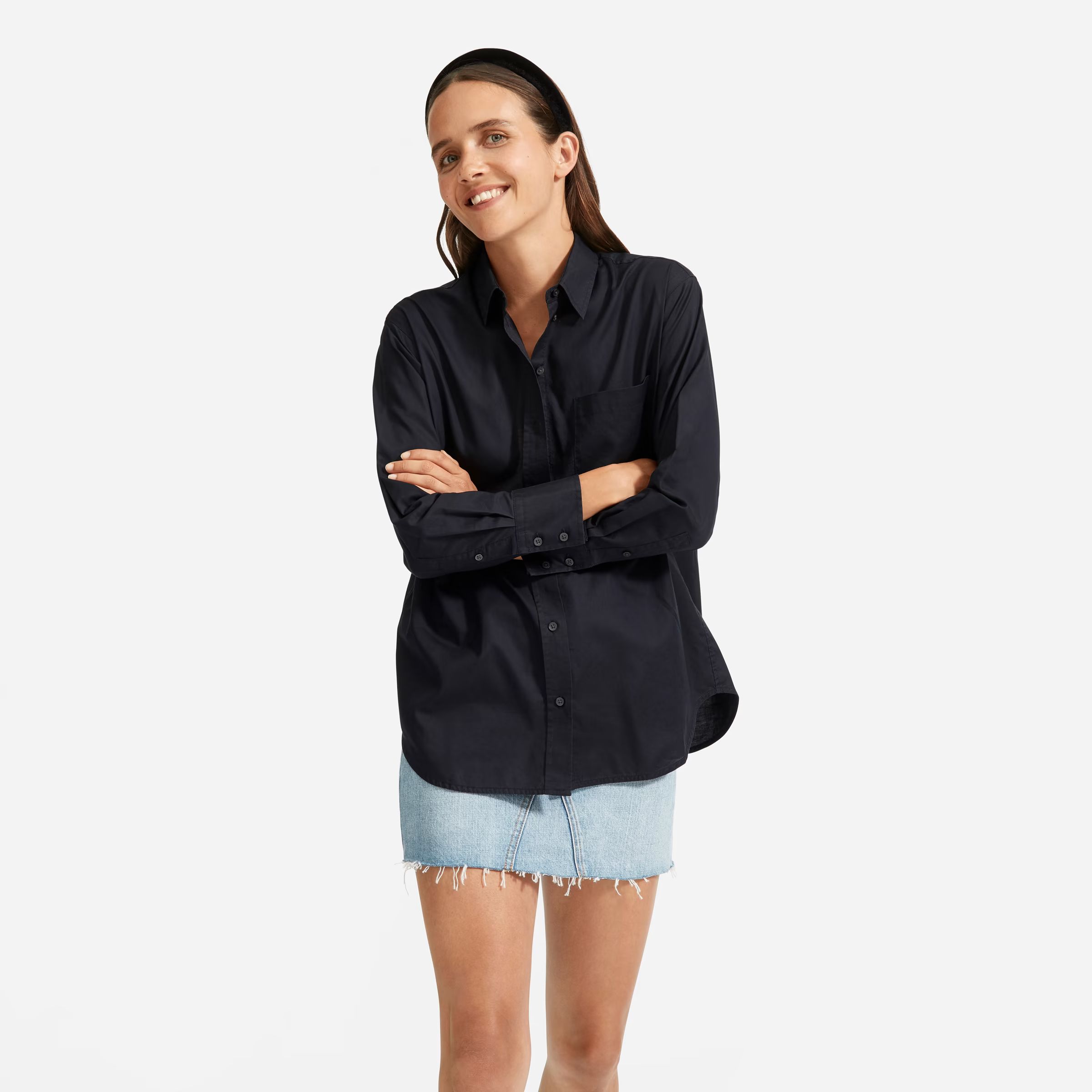 The Silky Cotton Oversized Shirt | Everlane