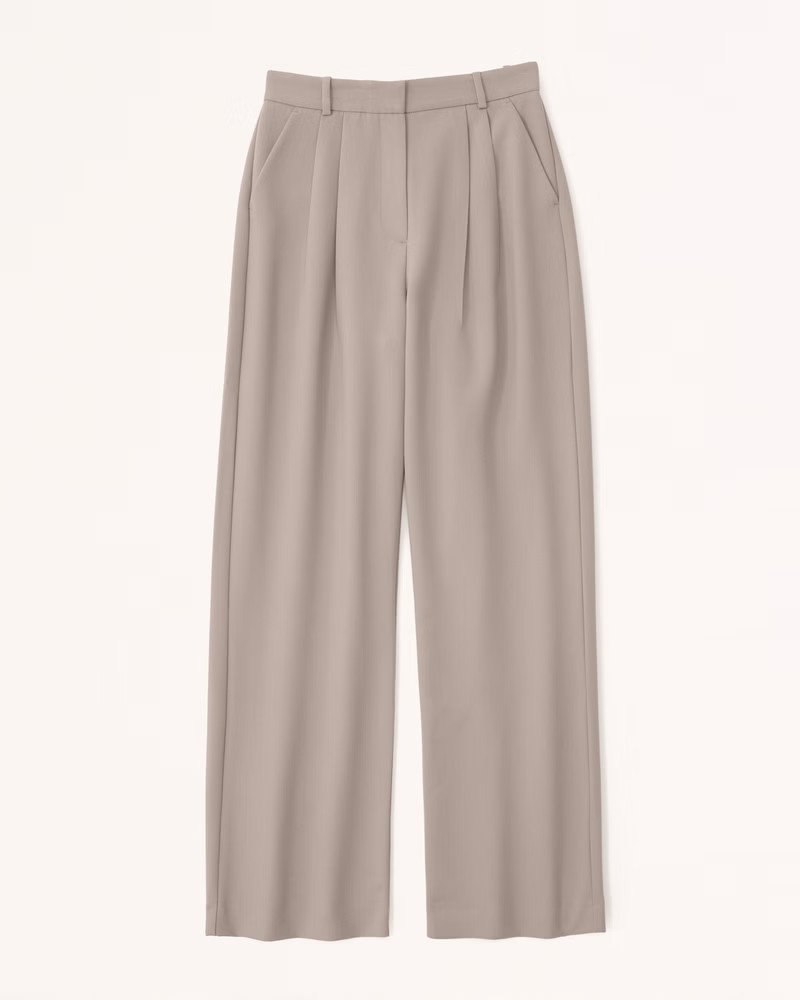 Curve Love A&F Sloane Tailored Pant | Abercrombie & Fitch (US)