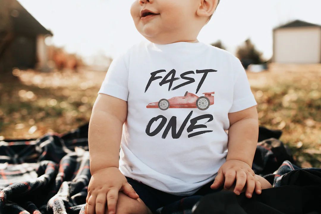 Fast One Shirt, Race Car Birthday Shirt, 1st Birthday Shirt, Fast One Birthday Party, Birthday Bo... | Etsy (US)