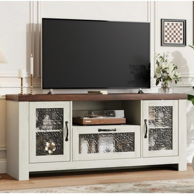 Farmhouse TV Stand for Up to 60" TVs,Entertainment Center with Acrylic Door,Storage Cabinets, Sturdy TV Console for Living Room & Bedroom | Target