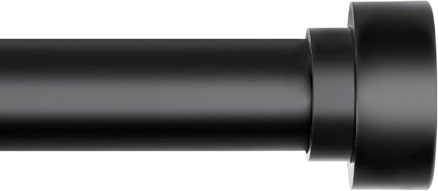 Curtain Rods for Windows 66 to 120 Inch, 1 Inch Heavy Duty Curtain Rod, Black Curtain Rods, Moder... | Amazon (US)