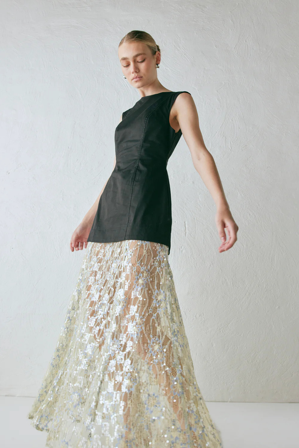 Robbie Sequin Maxi Dress Black | VRG Grl