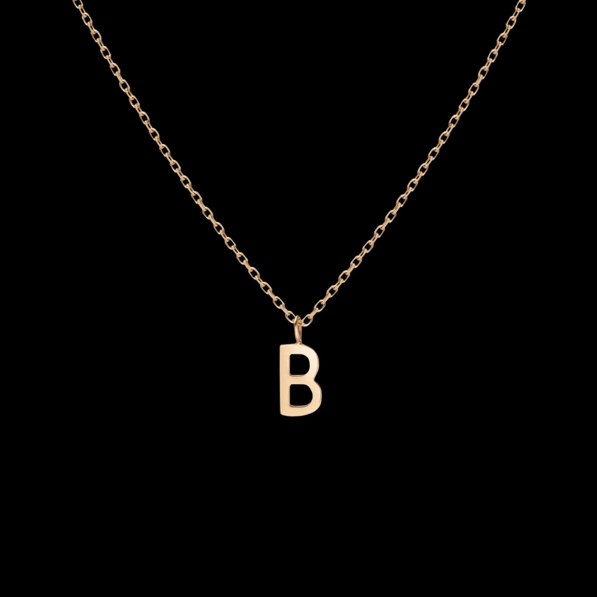 Mini Gold Letter Charm Pendant 14K | AUrate New York