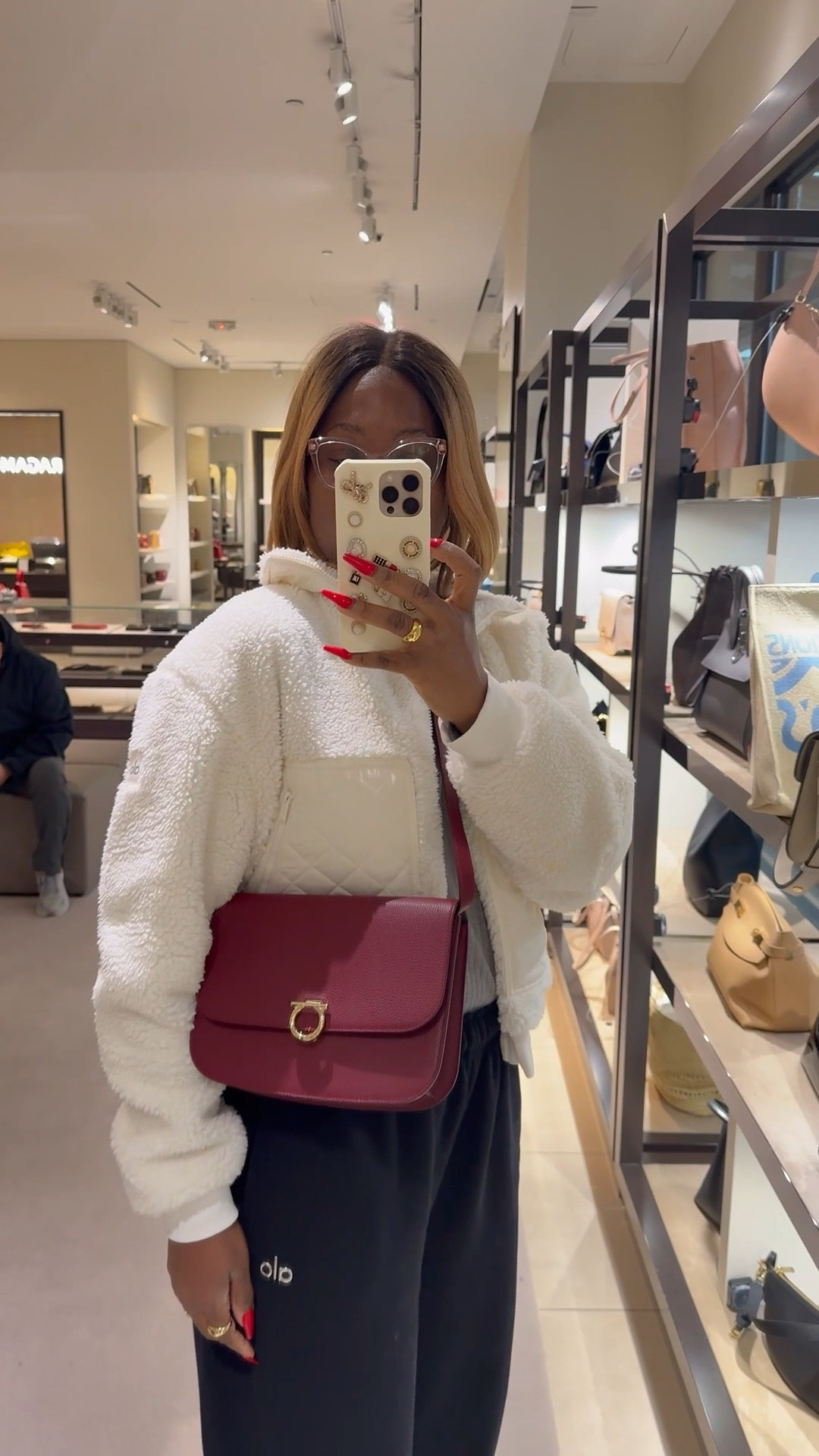 I really love this bag and this color is just stunning 🤩 I’m seriously considering going back for it . The price was really good too and it’s extra 20% off at the outlet. Ferragamo bag, everyday bag , luxury bag , red bag , trending color 

#LTKGiftGuide #LTKdayinmylife #LTKHoliday