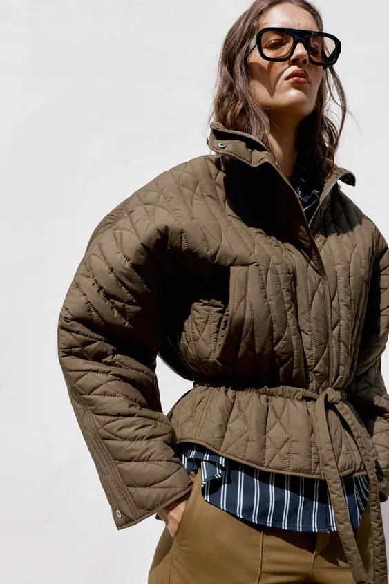 STAND-UP COLLAR PUFFER JACKET | Zara US