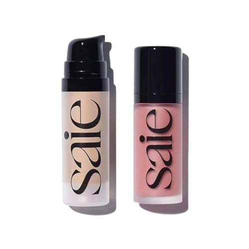 Saie Dewy Glow Duo - Dew Liquid Blush Lady (.40 oz), Mini Glowy Super Gel Warmglow (.5 oz) - Radiant Cheek Tint & Illuminating Primer for a Natural, Lit-From-Within Finish | Amazon (US)