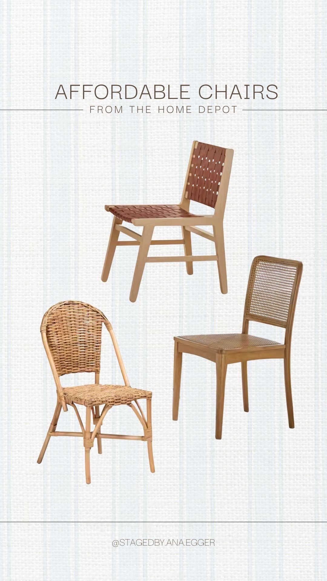 #ad Affordable rattan chairs from The Home Depot! All up to 35% off during their Memorial Day event from now through 6/10 at homedepot.com! Love the texture and summery vibe these can bring to any dining room! 
@HomeDepot #TheHomeDepotPartner #thehomedepot

#LTKSeasonal #LTKHome