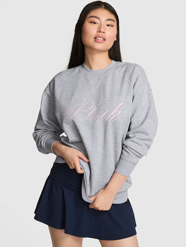 Ivy Fleece Oversized Crew Sweatshirt | Victoria's Secret (US / CA )
