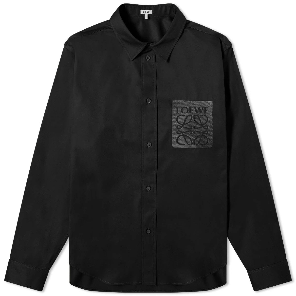 Loewe Men's Anagram Pocket Shirt in Black, Size Medium | END. Clothing