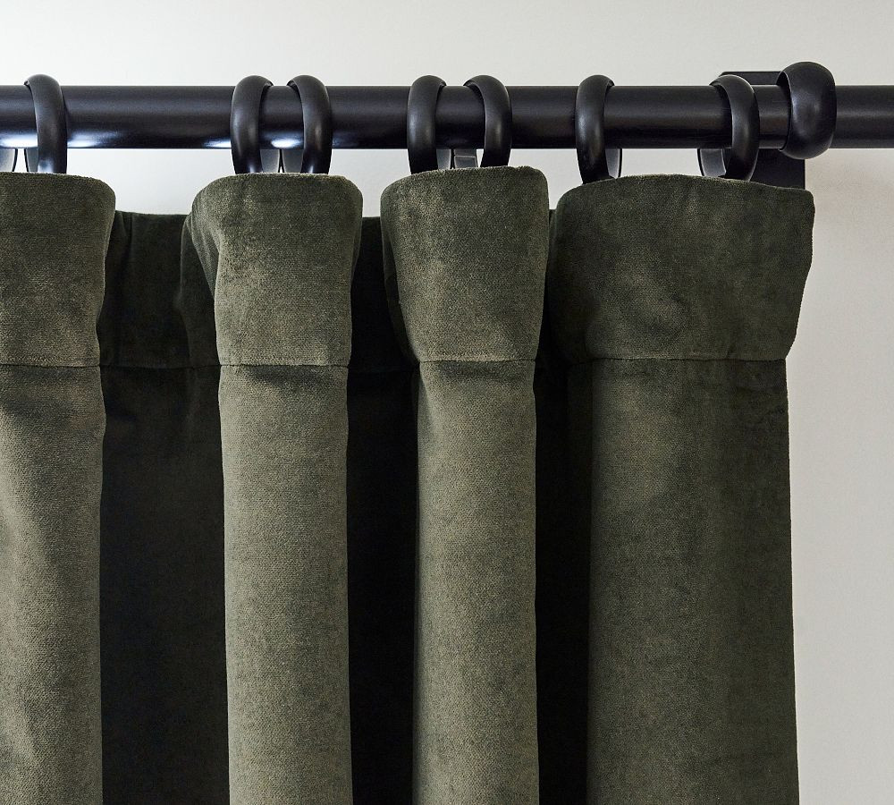 Velvet Twill Blackout Curtain | Pottery Barn (US)