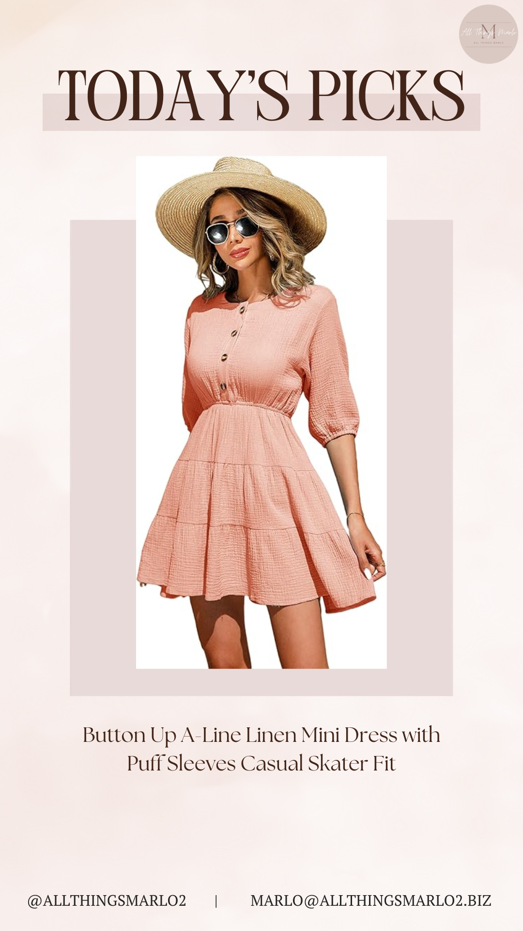 Button Up A-Line Linen Mini Dress with Puff Sleeves Casual Skater Fit 

 #LTKSeasonal #LTKWorkwear #LTKTravel