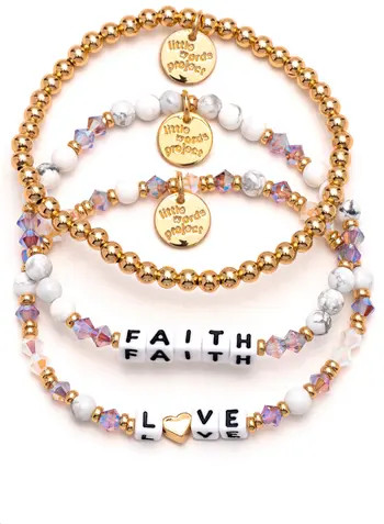 Faith & Hope Set of 3 Beaded Bracelets | Nordstrom