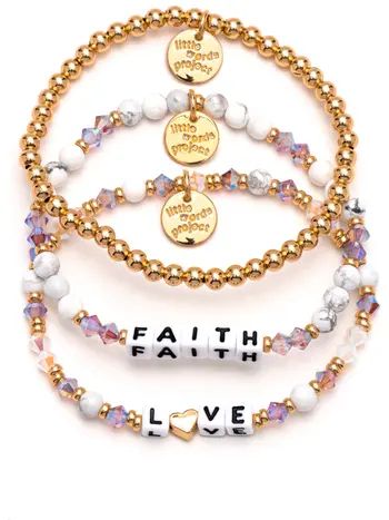 Faith & Hope Set of 3 Beaded Bracelets | Nordstrom