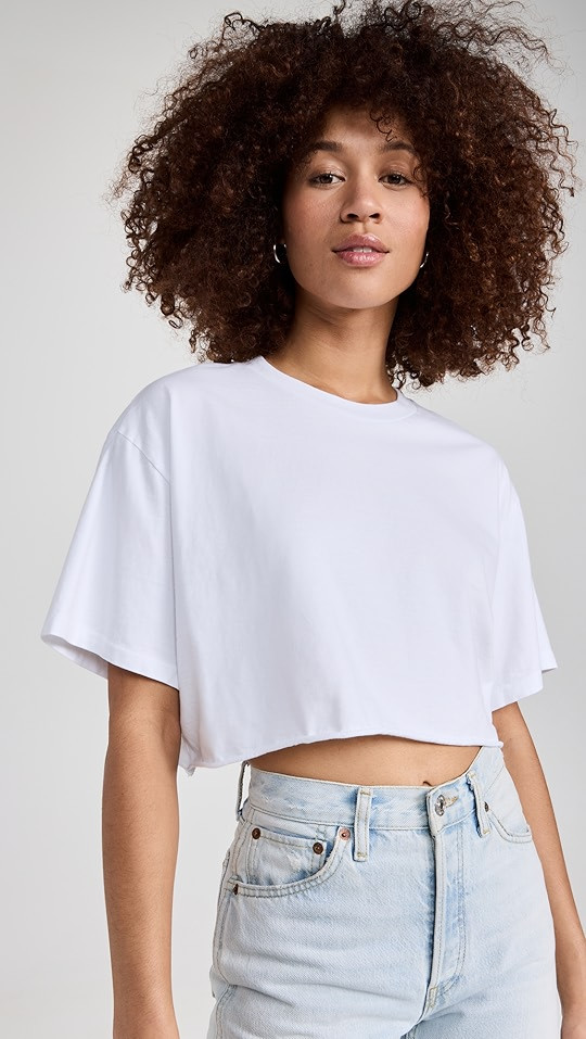 RE/DONE 90s Cropped Easy Tee | SHOPBOP | Shopbop