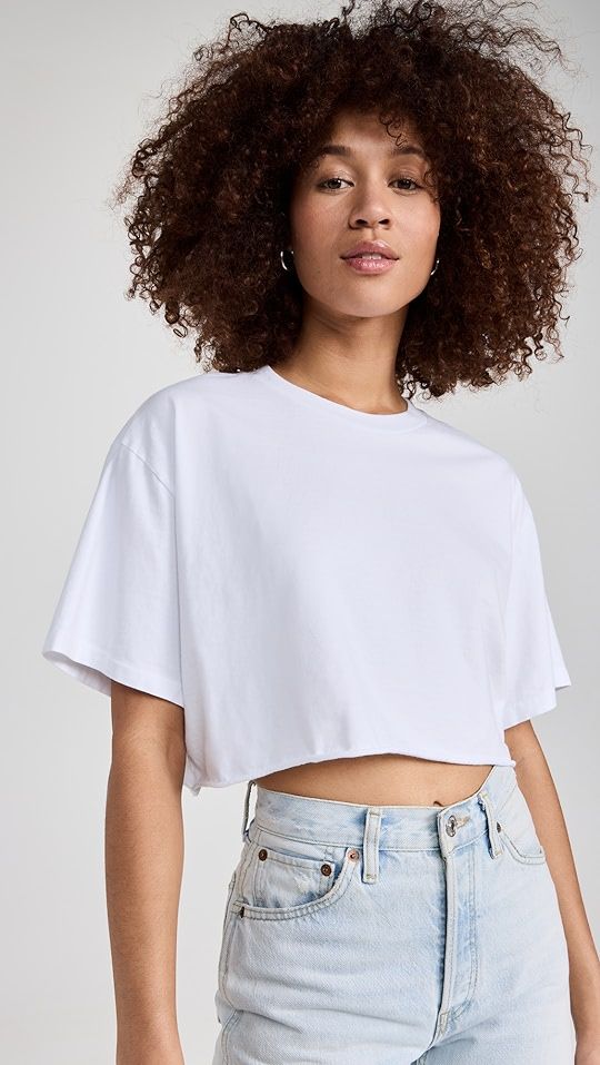 RE/DONE 90s Cropped Easy Tee | SHOPBOP | Shopbop