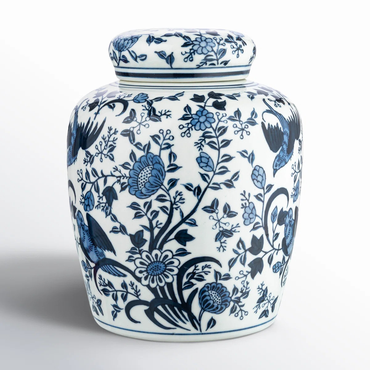 Chadwicks Decorative Bird Ceramic Ginger Jar with Lid | Birch Lane