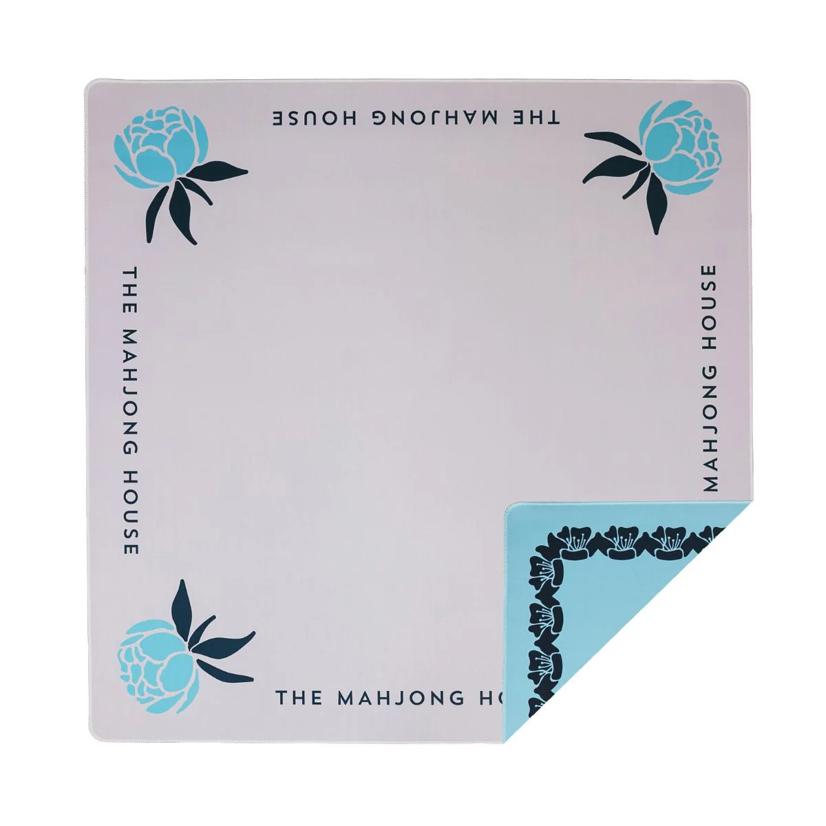 Blue Double-Sided Mahjong Mat | The Mahjong House