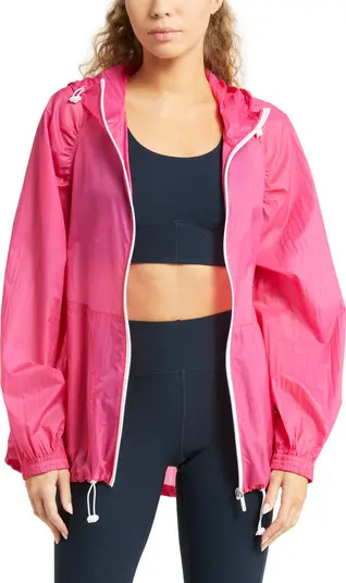 Sheer Water Resistant Packable Zip-Up Hooded Jacket | Nordstrom