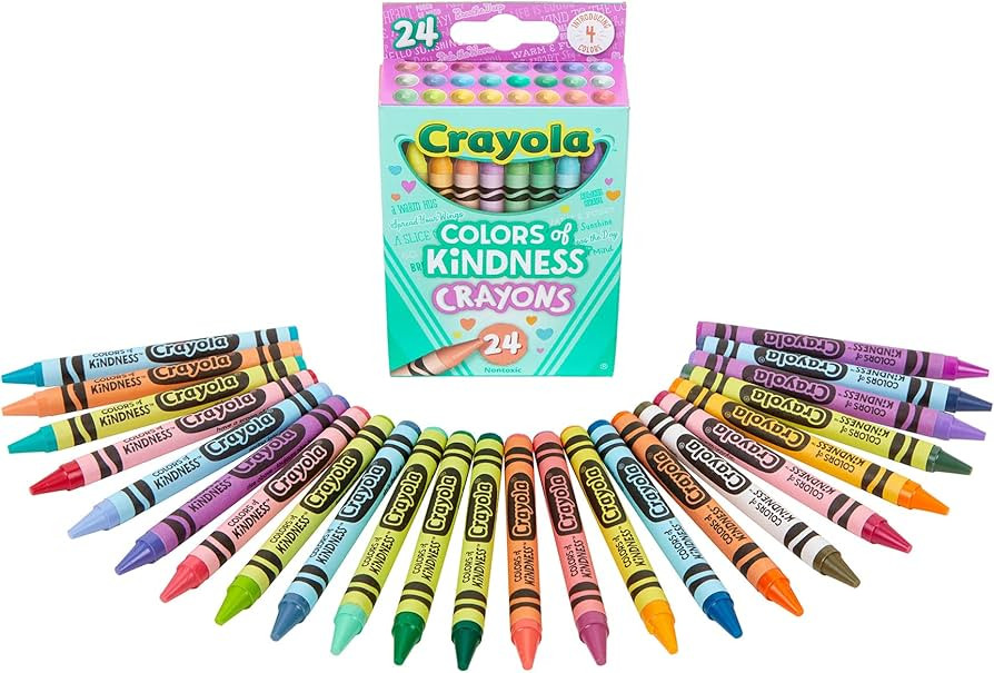 Crayola Colors of Kindness, Pack of 24 Crayons, 24 Count (Pack of 1), Assorted | Amazon (US)