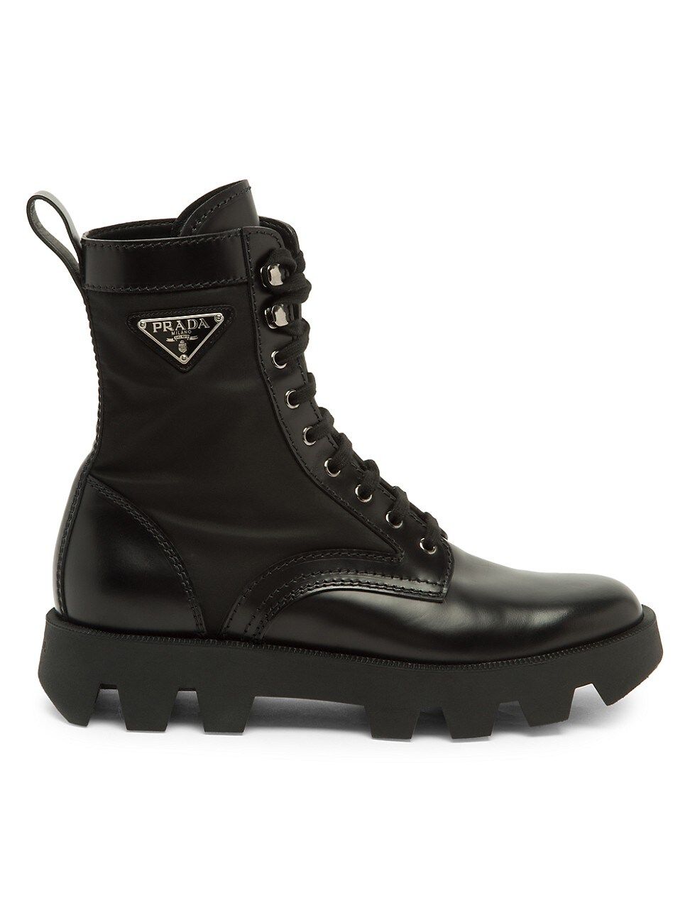 Prada Men's Brushed Nylon Combat Boots - Nero - Size 11 UK (12 US) | Saks Fifth Avenue
