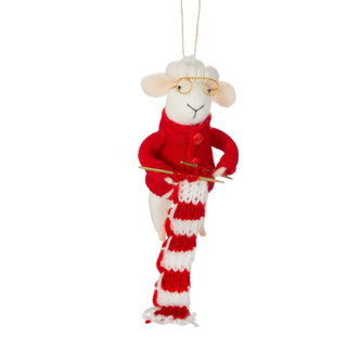 CANVAS Red Collection Decoration Knitting Lamb Christmas Ornament, 4 1/2-in | Canadian Tire