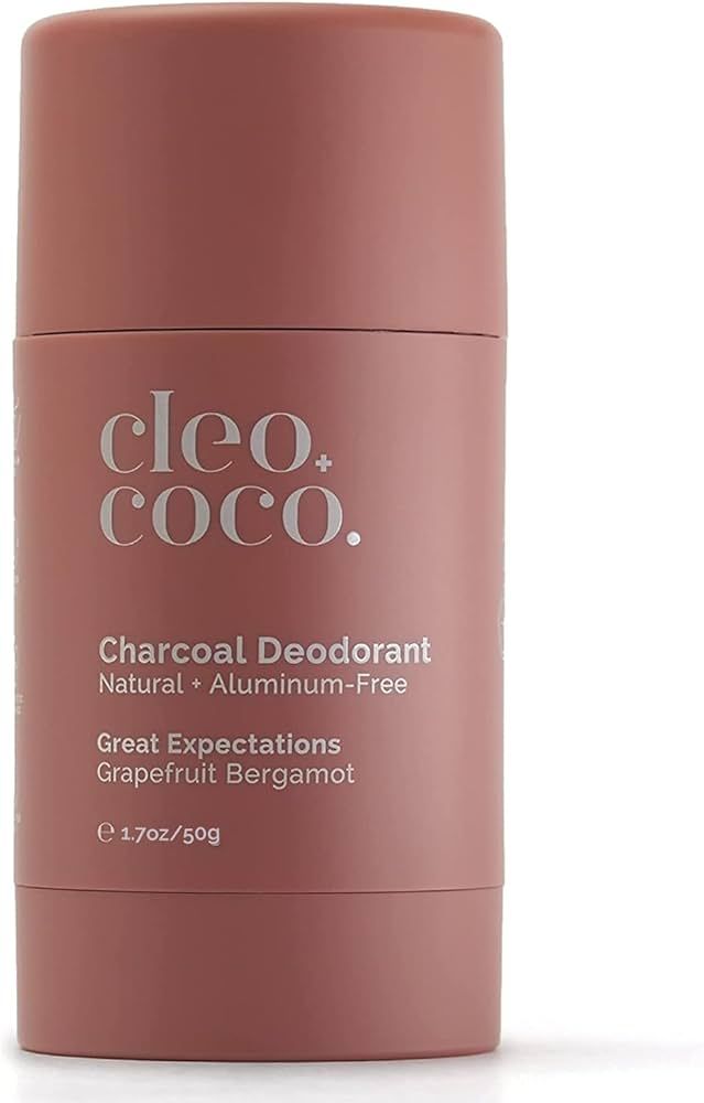 Cleo+Coco Natural Deodorant for Women & Men, Aluminum Free with Coconut Oil & Activated Charcoal,... | Amazon (US)