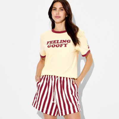 Women's Graphic Pull-On Shorts - Maroon M | Target