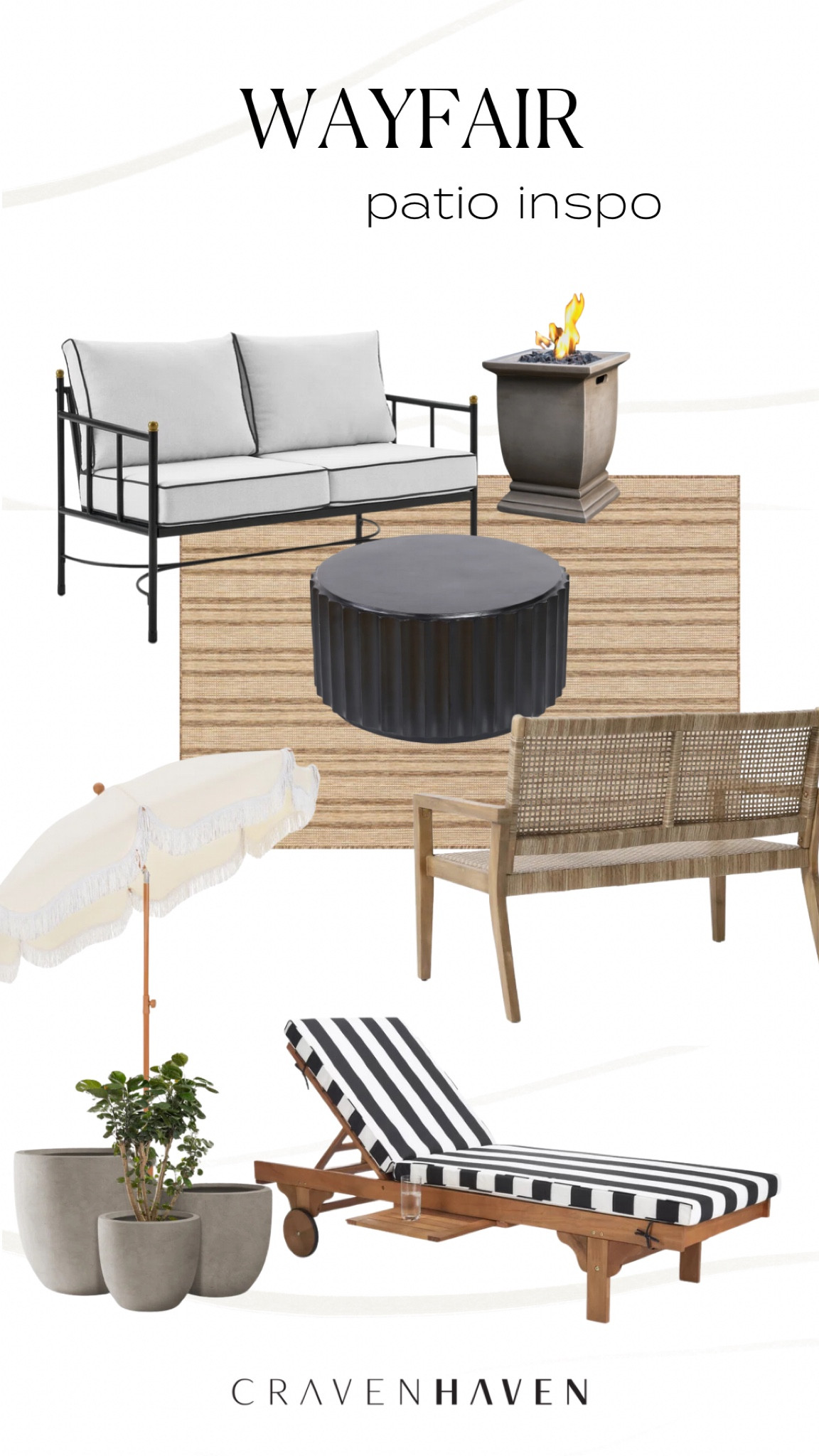Shop this exact patio look with one checkout - everything is from Wayfair to get this curated setup! I love the combination of materials and patterns. #wayfair #ad

#LTKSeasonal #LTKHome