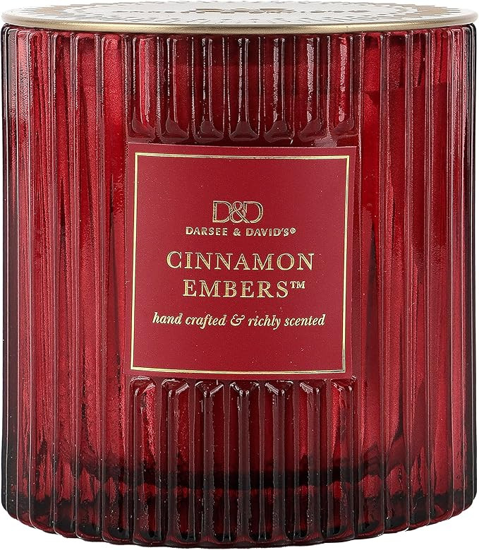 Darsee & David's, Cinnamon Embers Ribbed Candle, 10 Ounces | Amazon (US)