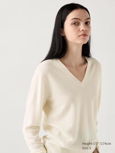 100% Cashmere V-Neck Sweater | Uniqlo NL