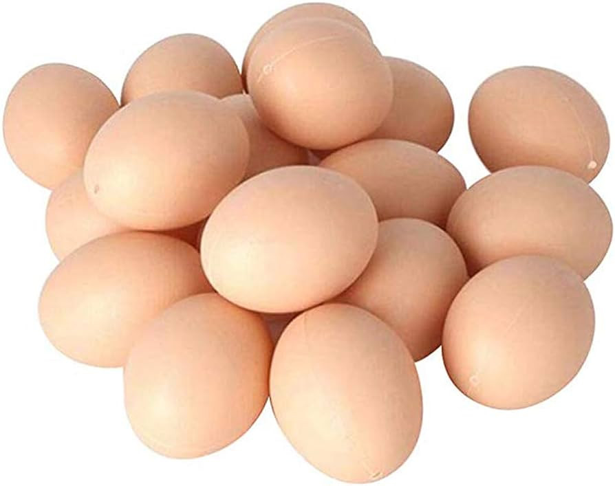 20 PCS Plastic Fake Eggs for DIY Easter Eggs, Painting and Realistic Egg | Amazon (US)