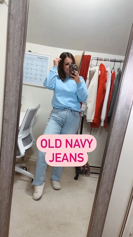 these are my new favorite jeans! I got my normal size in them in the regular fit (5’3” for reference). Follow me for more Old Navy finds! ❤️ #oldnavy #winteroutfit #winterfashion #winterstyle #giftideas

#LTKunder50 #LTKstyletip #LTKSeasonal