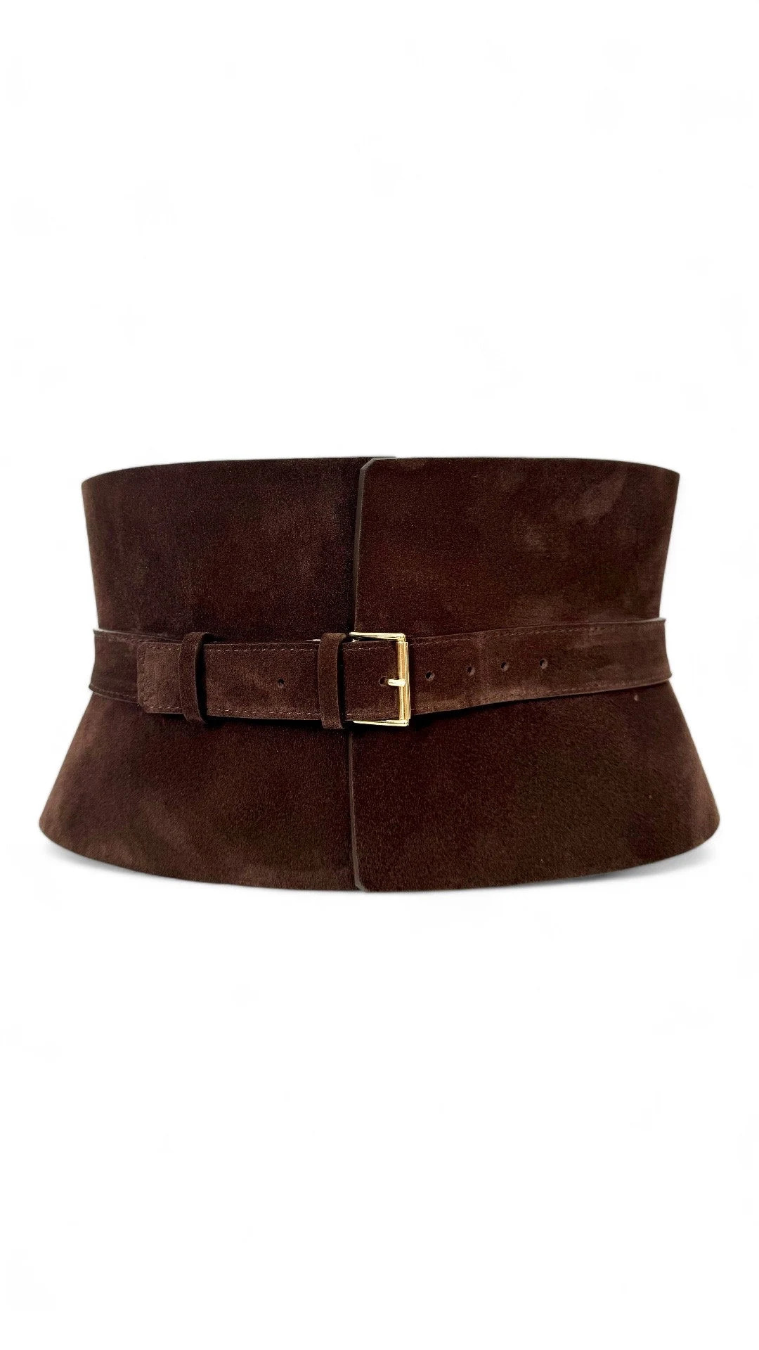 XXS - 5XL Brown Double Buckle Suede Leather Corset, Hourglass Curved Wide Plain Leather Waist Bel... | Etsy (US)