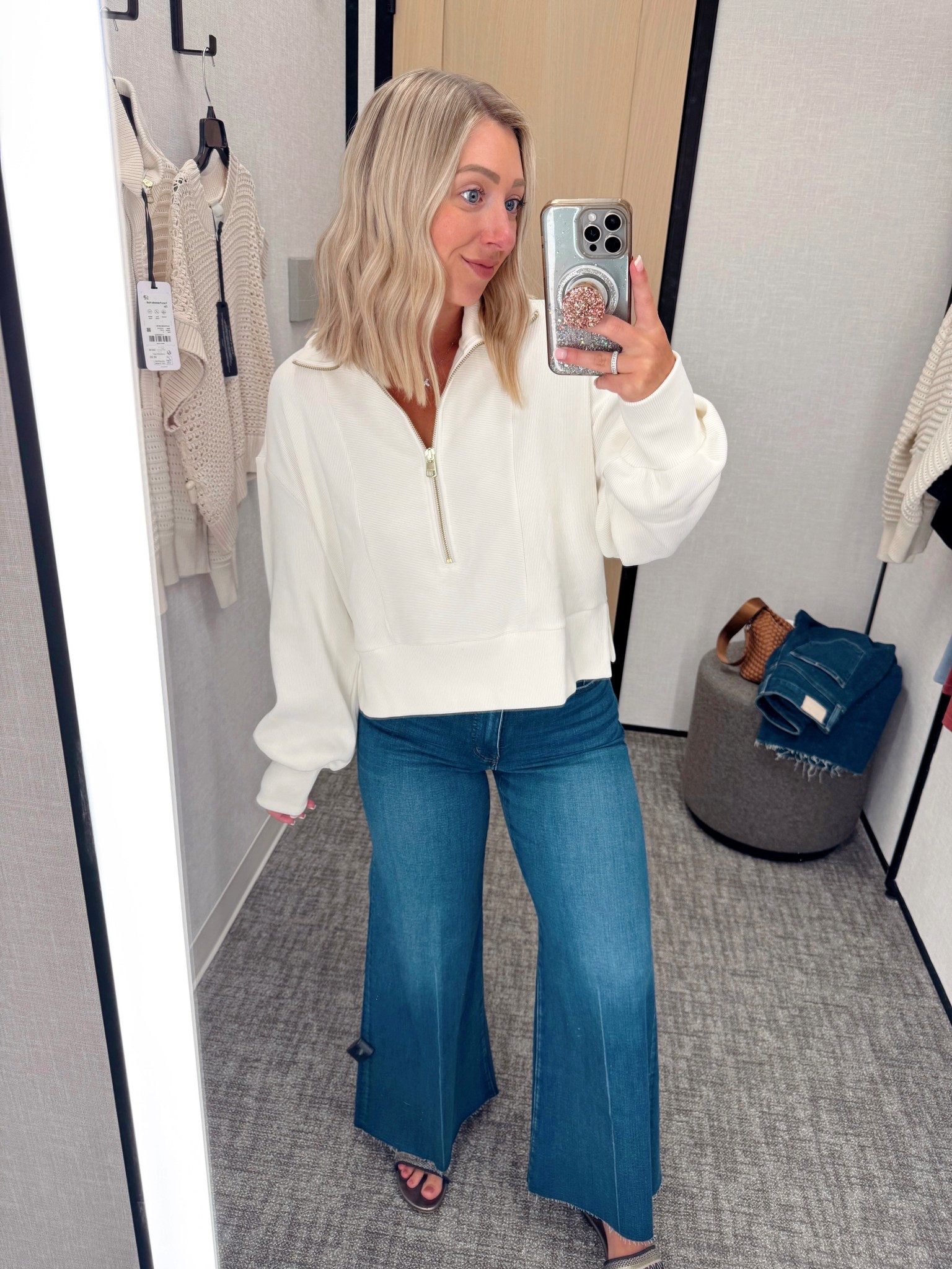 Nordstrom Anniversary Sale
Size small half zip (I have this in black already—could probably fit an XS too as this runs a little big) // Size 27 jeans (TTS)

NSALE, Nordstrom Anniversary Sale, Madewell jeans, Varley 

#LTKPetite #LTKSaleAlert #LTKFindsUnder100