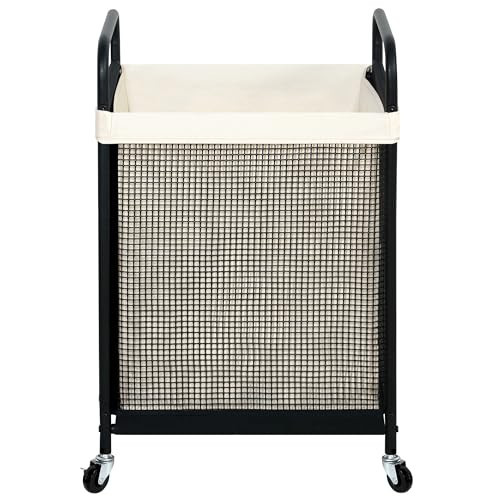 STO STO Laundry Hamper, 90L Rolling Laundry Sorter Cart with Removable and Washable Liner Bag, Rolling Clothes Hamper with Metal Handle for Laundry Room and Bedroom | Amazon (US)