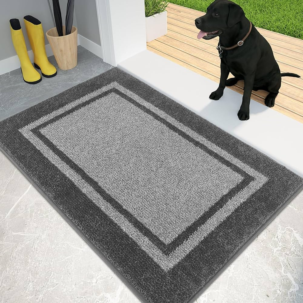 PURRUGS Dirt Trapper Door Mat 20" x 32", Non-Slip/Skid Machine Washable Entryway Rug, Shoes Scrap... | Amazon (US)