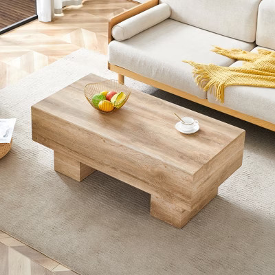 MOEPISY Modern Simple Light Wood Texture MDF Coffee Table | Target