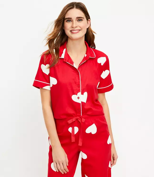 Heart Pajama Top | LOFT