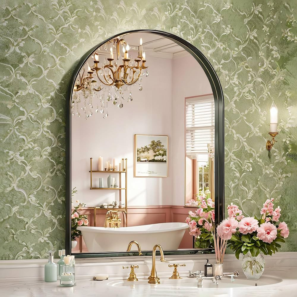Arched Bathroom Mirror 22"x30", Black Arched Mirror with Deep Frame for Bathroom Over Sink, Wall ... | Amazon (US)