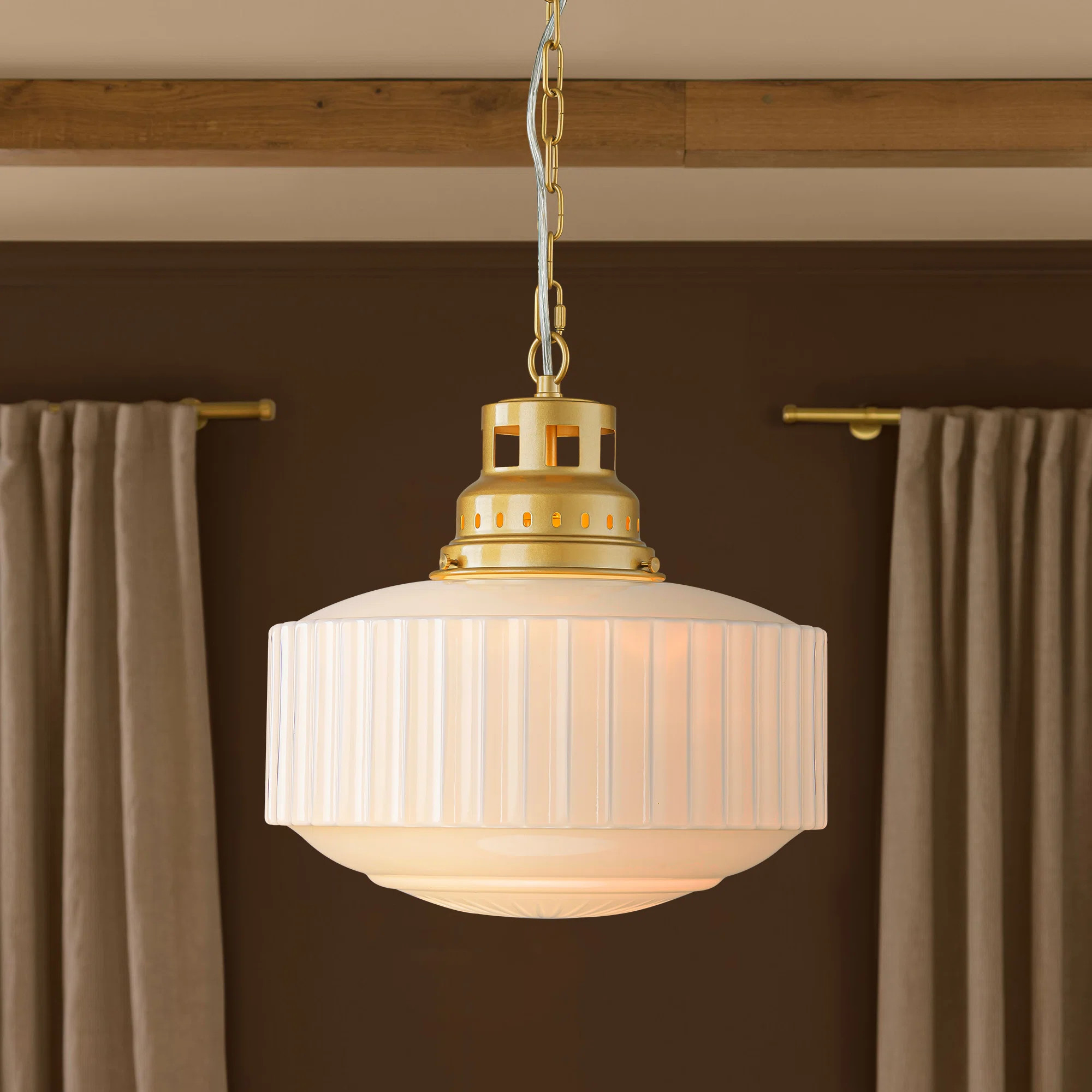 Layla 1 - Light Dimmable Glass Kitchen Island Pendant Light | Wayfair North America