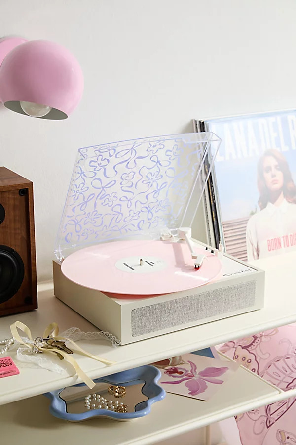 Crosley UO Exclusive Ryder Bow Record Player in Cream at Urban Outfitters | Urban Outfitters (US and RoW)
