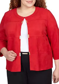 Alfred Dunner Plus Size Suede Jacket | Belk