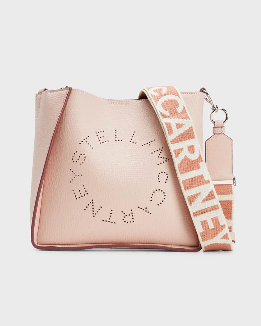 Stella McCartney Perforated Logo Faux-Leather Shoulder Bag | Neiman Marcus