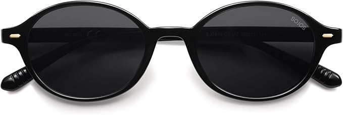 SOJOS Retro Trendy Polarized Sunglasses Womens Mens, Small Oval Round Sunnies for Women Men SJ261... | Amazon (US)