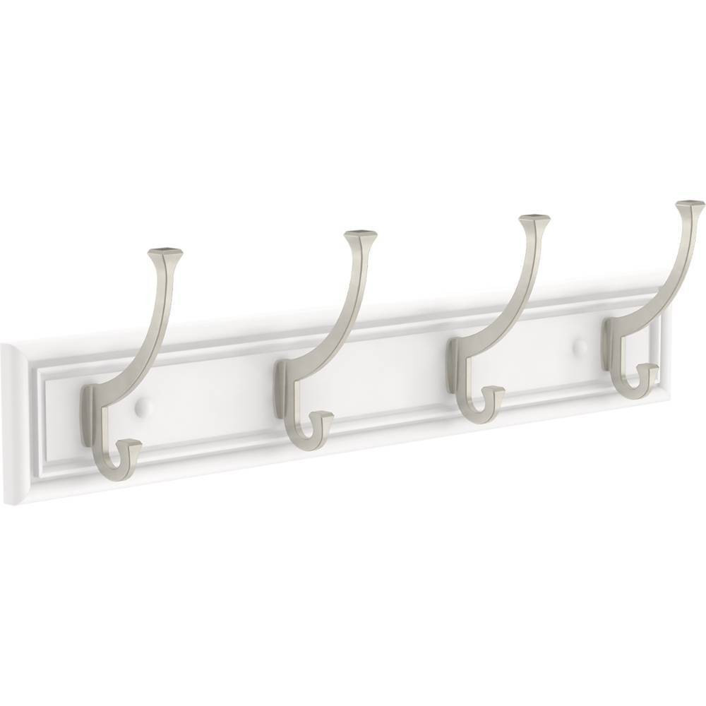 Franklin Brass 24"" Sleek Square Decorative Hook Rack Pure White/Nickel | Target